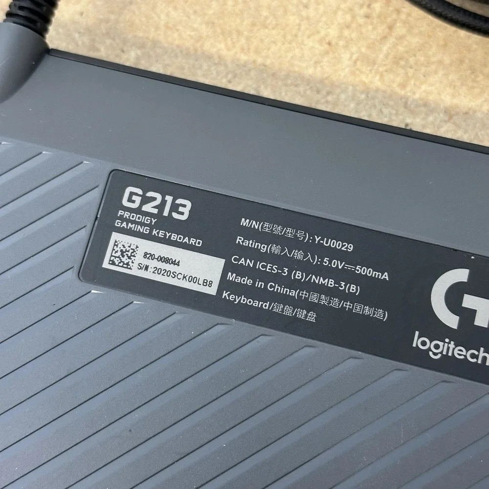 Logitech G213 Prodigy Gaming Keyboard Black Wired RGB Spill Resistant Y-U0029
